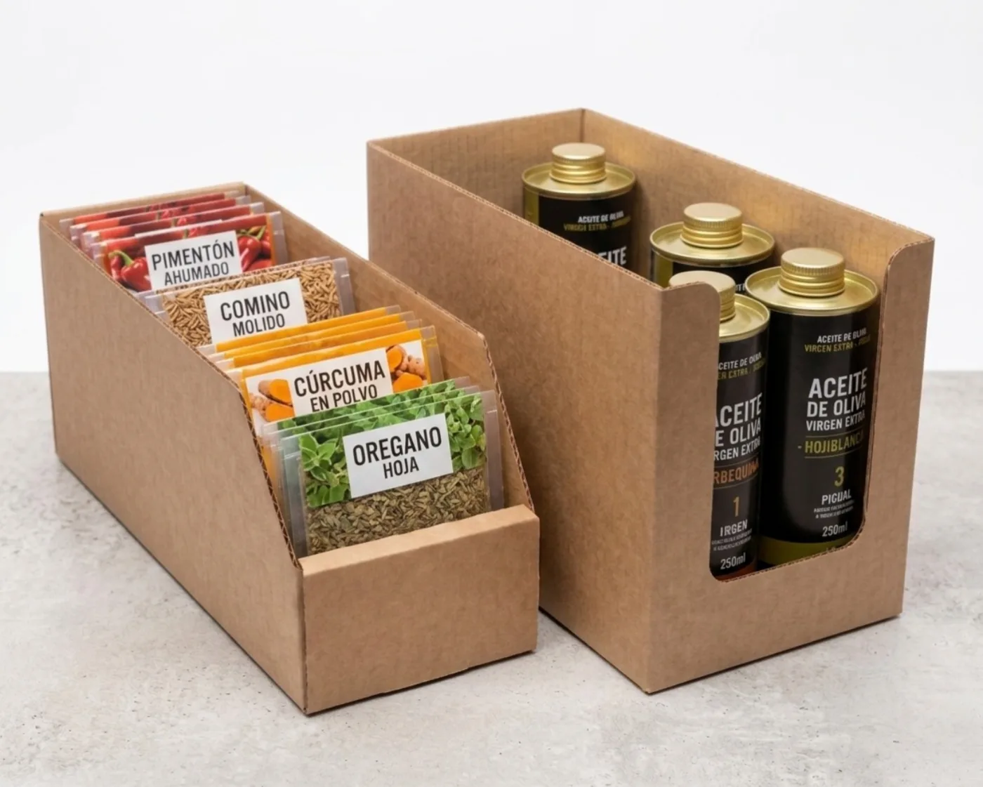 Caja Exhibidora — uso real